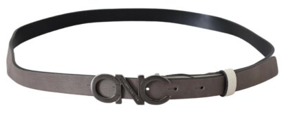 Costume National - Elegant White Leather Fashion Belt