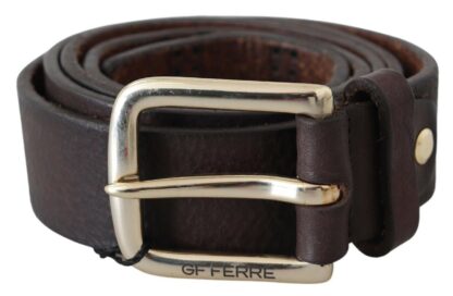 GF Ferre - Elegant Black Leather Fashion Belt