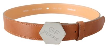 GF Ferre - Elegant Brown Leather Adjustable Belt