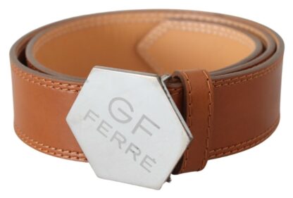 GF Ferre - Elegant Brown Leather Adjustable Belt