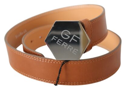 GF Ferre - Elegant Brown Leather Adjustable Belt