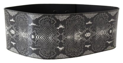 Ermanno Scervino - Classic Snakeskin Motif Leather Belt