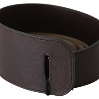 Costume National - Elegant Brown Leather Fashion Belt