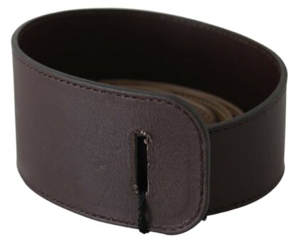 GF Ferre - Elegant Dark Brown Braided Leather Belt