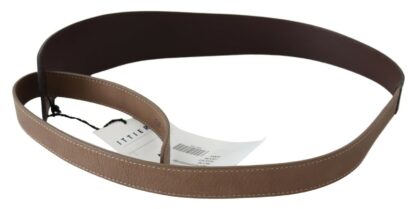 GF Ferre - Elegant Dark Brown Braided Leather Belt