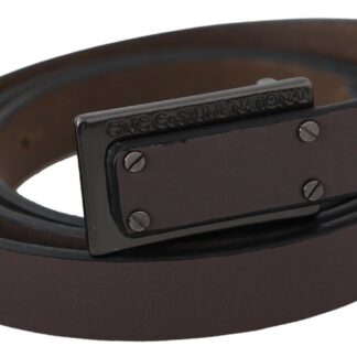 Costume National - Elegant Dark Brown Leather Belt