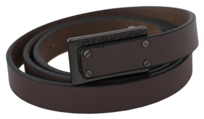 Costume National - Elegant Brown Leather Fashion Belt