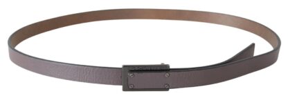 Costume National - Elegant Brown Leather Fashion Belt