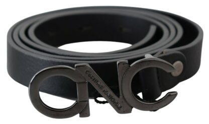 Costume National - Elegant Black Leather Fashion Belt