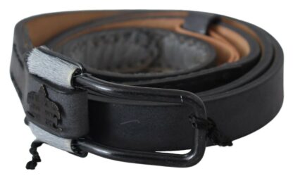 Ermanno Scervino - Elegant Black Braided Leather Belt