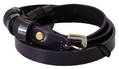 GF Ferre - Elegant Violet Leather Fashion Belt