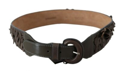 Ermanno Scervino - Chic Brown Fringed Leather Fashion Belt