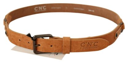 Costume National - Elegant Light Brown Fashion Belt with Black-Tone Buckle