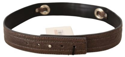 Costume National - Elegant Brown Leather Fashion Belt