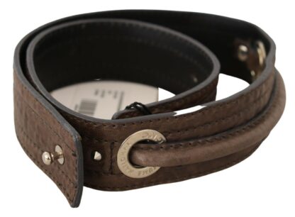 Costume National - Elegant Brown Leather Fashion Belt