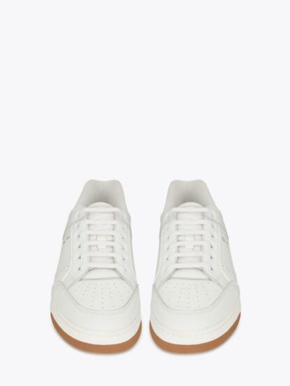 Saint Laurent - Sleek White Calf Leather Low-Top Sneakers