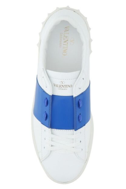 Valentino - Sleek White Calf Leather Low-Top Sneakers