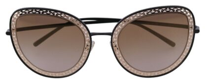 Dolce & Gabbana - Chic Black Gold Gradient Sunglasses