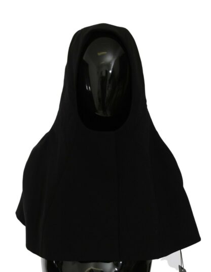 Dolce & Gabbana - Elegant Black Hooded Scarf Wrap