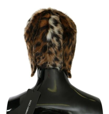 Dolce & Gabbana - Elegant Leopard Pattern Russian Hat