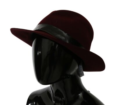 Dolce & Gabbana - Elegant Maroon Wide-Brim Hat