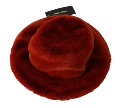 Dolce & Gabbana - Elegant Red Bucket Cap with Logo Detailing