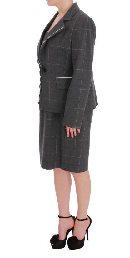 BENCIVENGA - Elegant Checkered Cotton-Blend Suit Set