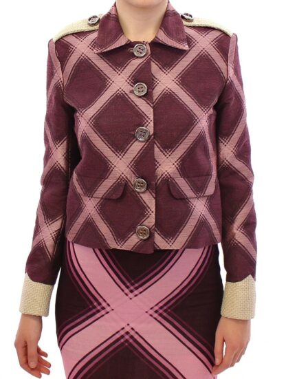 House of Holland - Elegant Multicolor Check Print Jacket