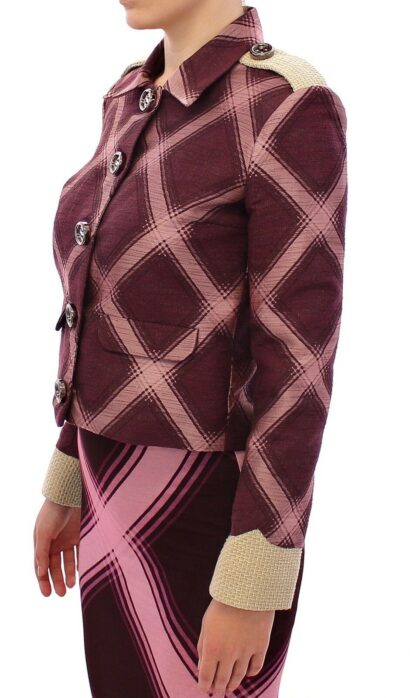 House of Holland - Elegant Multicolor Check Print Jacket