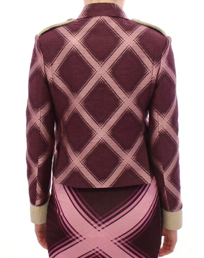 House of Holland - Elegant Multicolor Check Print Jacket