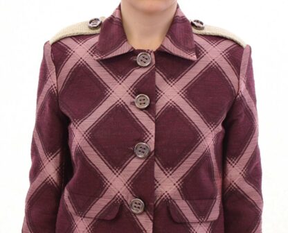 House of Holland - Elegant Multicolor Check Print Jacket