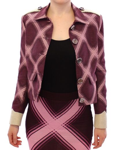 House of Holland - Elegant Multicolor Check Print Jacket