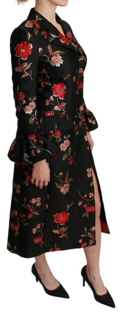 Dolce & Gabbana - Elegant Floral Embroidered Trench Coat