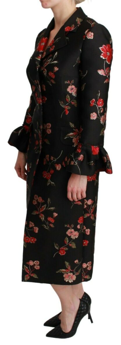 Dolce & Gabbana - Elegant Floral Embroidered Trench Coat