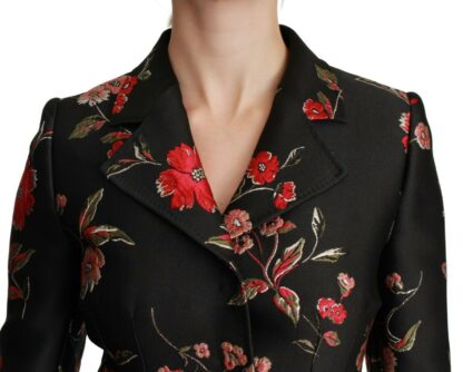 Dolce & Gabbana - Elegant Floral Embroidered Trench Coat