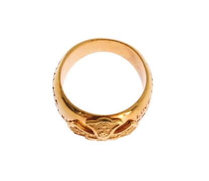 Nialaya - Glamorous Gold-Plated Sterling Silver Ring