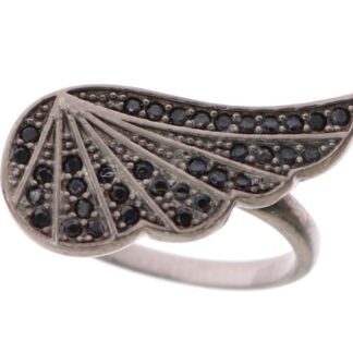 Nialaya - Elegant Silver CZ Crystal Ring - Womens Accessory