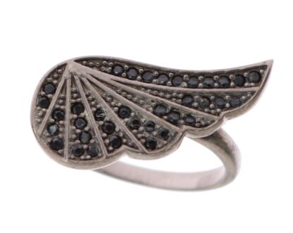 Nialaya - Black Rhodium Silver Crystal Ring