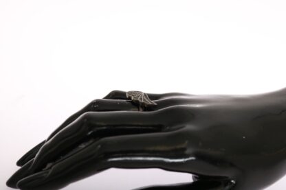 Nialaya - Black Rhodium Silver Crystal Ring