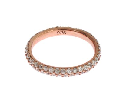 Nialaya - Chic Pink Crystal-Encrusted Silver Ring