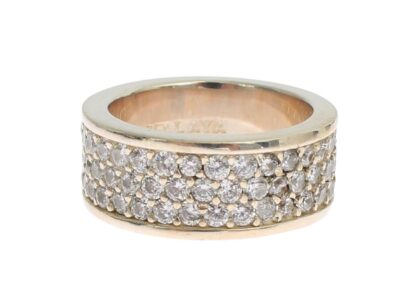 Nialaya - Glamorous Silver CZ Crystal Embellished Ring