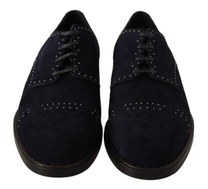 Dolce & Gabbana - Elegant Suede Derby Shoes with Silver Studs