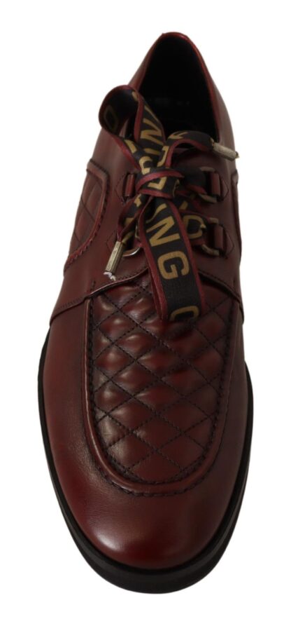 Dolce & Gabbana - Elegant Bordeaux Derby Leather Shoes