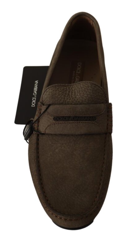 Dolce & Gabbana - Elegant Brown Leather Loafers