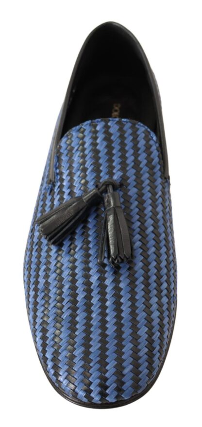 Dolce & Gabbana - Elegant Woven Leather Loafers