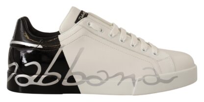 Dolce & Gabbana - Elegant White Leather Casual Sneakers