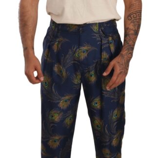 Dolce & Gabbana - Elegant Silk Jogger Pants with Vibrant Print