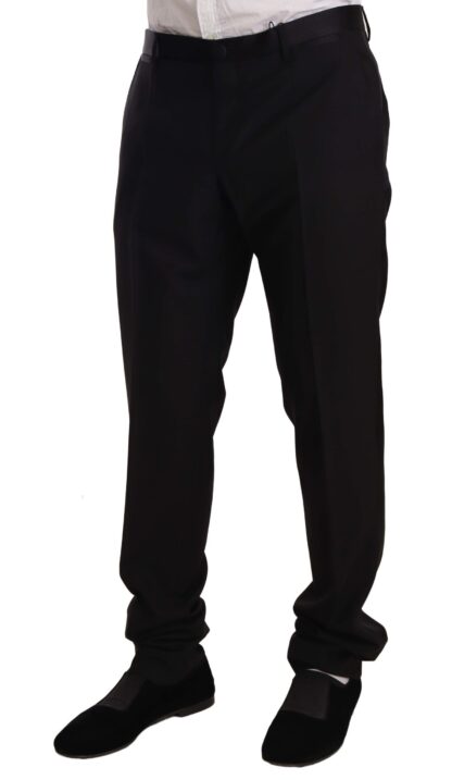 Dolce & Gabbana - Elegant Black Skinny Tuxedo Trousers