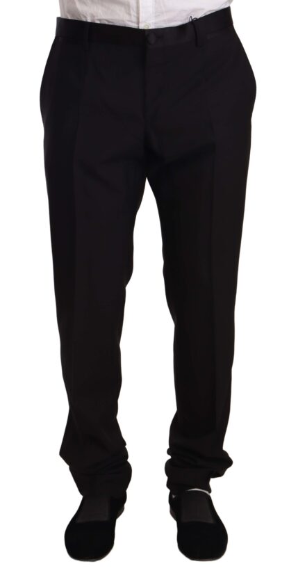 Dolce & Gabbana - Elegant Black Skinny Tuxedo Trousers