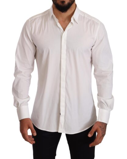 Dolce & Gabbana - Elegant Slim Fit Gold Dress Shirt